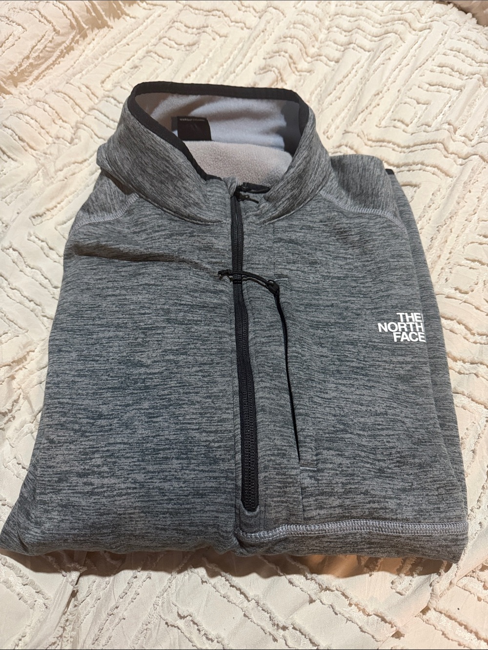 The North Face Men's Heather Gray Full-Zip Performance Pullover